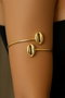 Heliophilia Silver Pulsera de Latón con Zirconio Dorado, Ajustable